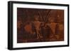 Horned Anthropomorphs Holding Shields, Utah Scenic Byway 279, Potash Road, Moab, Utah, USA-Peter Barritt-Framed Photographic Print