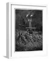 Horned Devil Presides Over the Sabbat-Emile Bayard-Framed Photographic Print