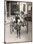 Horned Rickshaw Man in Bulawayo Southern Rhodesia-null-Mounted Art Print