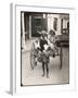 Horned Rickshaw Man in Bulawayo Southern Rhodesia-null-Framed Art Print