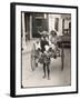 Horned Rickshaw Man in Bulawayo Southern Rhodesia-null-Framed Art Print