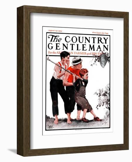 "Hornets' Nest," Country Gentleman Cover, August 25, 1923-WM. Hoople-Framed Giclee Print