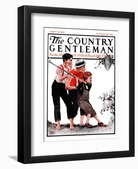 "Hornets' Nest," Country Gentleman Cover, August 25, 1923-WM. Hoople-Framed Giclee Print