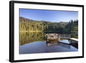 Hornisgrinde Mountain Reflecting in Lake Mummelsee-Markus Lange-Framed Photographic Print