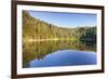 Hornisgrinde Mountain Reflecting in Mummelsee Lake-Markus-Framed Photographic Print