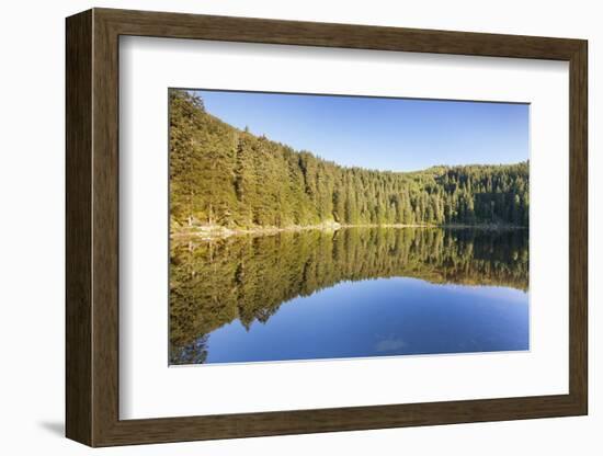 Hornisgrinde Mountain Reflecting in Mummelsee Lake-Markus-Framed Photographic Print