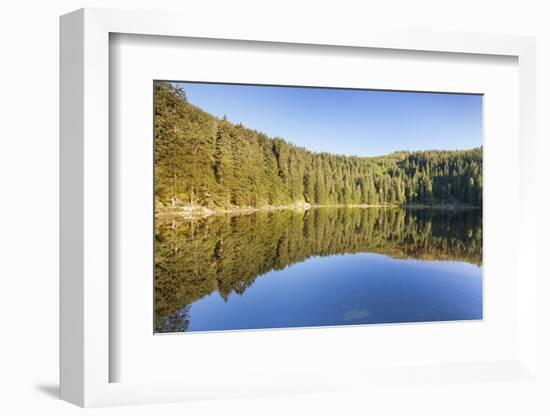 Hornisgrinde Mountain Reflecting in Mummelsee Lake-Markus-Framed Photographic Print
