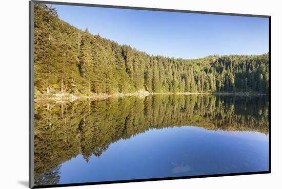 Hornisgrinde Mountain Reflecting in Mummelsee Lake-Markus-Mounted Photographic Print