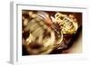 Horns in an Orchestra - Focusing on the Hand of the Musician-null-Framed Giclee Print