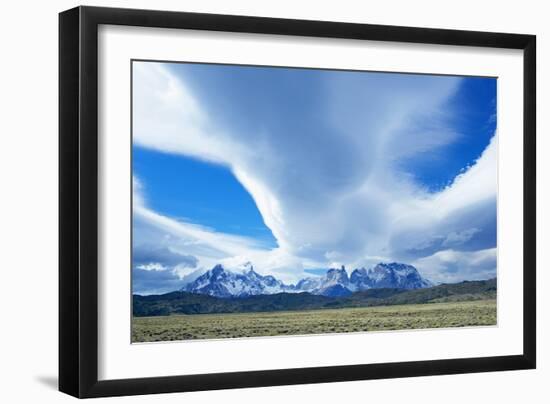 Horns of Paine Mountains, Torres Del Paine National Park, Patagonia, Chile, South America-Marco Simoni-Framed Photographic Print