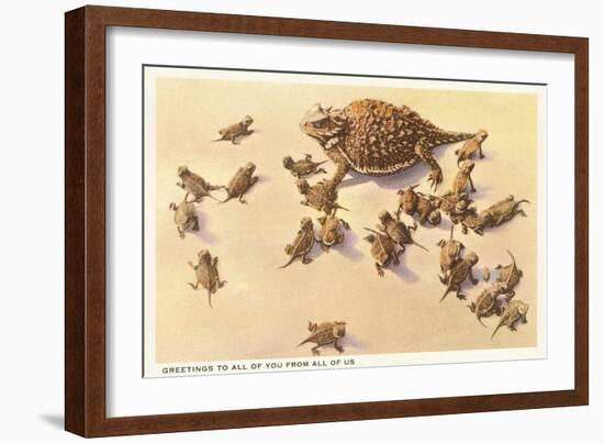 Horny Toad Family-null-Framed Art Print