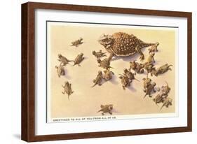 Horny Toad Family-null-Framed Art Print