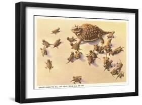 Horny Toad Family-null-Framed Art Print