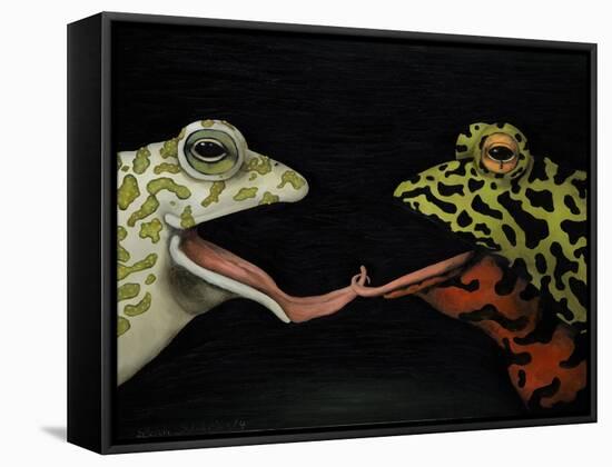 Horny Toads 1-Leah Saulnier-Framed Stretched Canvas