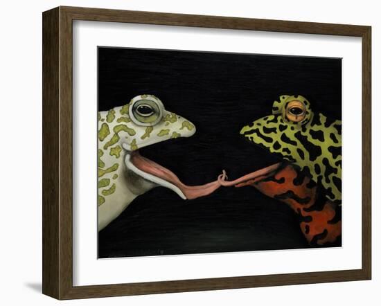 Horny Toads 1-Leah Saulnier-Framed Giclee Print