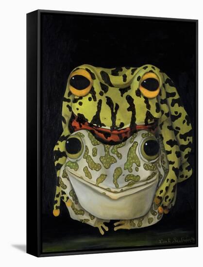 Horny Toads 2-Leah Saulnier-Framed Stretched Canvas
