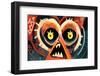 Horrific Scream Cubism Face. Carton Modern Art.-La Cassette Bleue-Framed Photographic Print