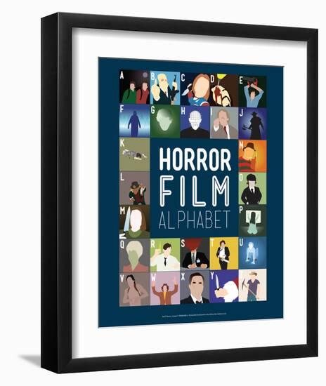 Horror Film Alphabet - A to Z-Stephen Wildish-Framed Art Print