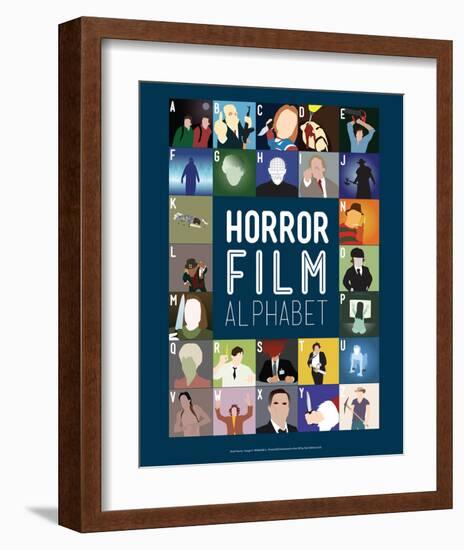 Horror Film Alphabet - A to Z-Stephen Wildish-Framed Art Print