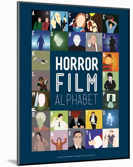 Horror Film Alphabet - A to Z-Stephen Wildish-Mounted Art Print