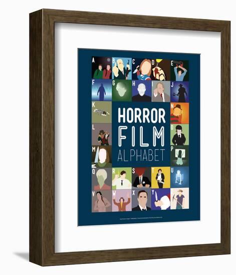 Horror Film Alphabet - A to Z-Stephen Wildish-Framed Giclee Print