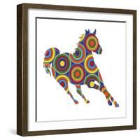 Horse Abstract Circles-Ron Magnes-Framed Giclee Print