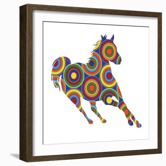 Horse Abstract Circles-Ron Magnes-Framed Giclee Print