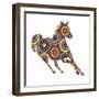 Horse Abstract Circles-Ron Magnes-Framed Giclee Print