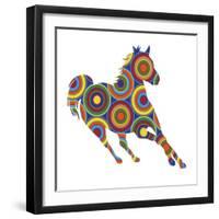 Horse Abstract Circles-Ron Magnes-Framed Giclee Print