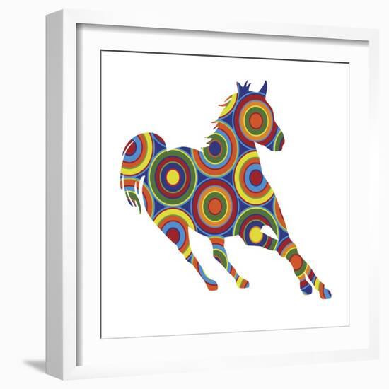 Horse Abstract Circles-Ron Magnes-Framed Giclee Print