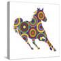 Horse Abstract Circles-Ron Magnes-Stretched Canvas