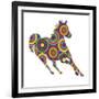 Horse Abstract Circles-Ron Magnes-Framed Giclee Print