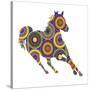 Horse Abstract Circles-Ron Magnes-Stretched Canvas