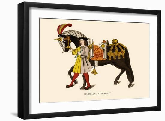 Horse and Attendant-H. Shaw-Framed Art Print