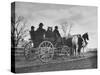 Horse and Buggy Party on Ohio Farm, with City Folk Riding in All Sorts of Carriages and Wagons-null-Stretched Canvas