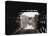 Horse and Buggy Viewed through Covered Bridge-null-Stretched Canvas