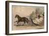 Horse and Carriage at Speed with a Lady at the Whip; Prostitution-English School-Framed Giclee Print