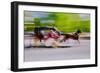 Horse and carriage drives in traffic down Central Park West in Manhattan, New York City, NY-null-Framed Photographic Print