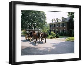 Horse and Carriage in Lee Avenue, Lexington, Virginia, United States of America, North America-Pearl Bucknall-Framed Photographic Print