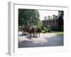 Horse and Carriage in Lee Avenue, Lexington, Virginia, United States of America, North America-Pearl Bucknall-Framed Photographic Print