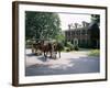 Horse and Carriage in Lee Avenue, Lexington, Virginia, United States of America, North America-Pearl Bucknall-Framed Photographic Print