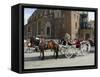 Horse and Carriage in Main Market Square, Old Town District, Krakow, Poland-R H Productions-Framed Stretched Canvas