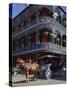 Horse and Carriage in the French Quarter, New Orleans, Louisiana, USA-Adina Tovy-Stretched Canvas