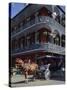 Horse and Carriage in the French Quarter, New Orleans, Louisiana, USA-Adina Tovy-Stretched Canvas