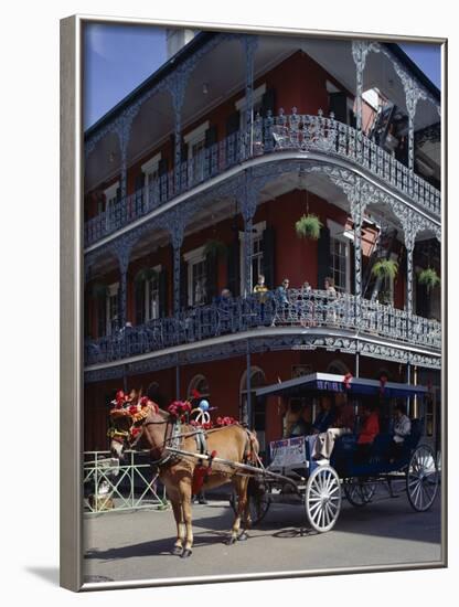 Horse and Carriage in the French Quarter, New Orleans, Louisiana, USA-Adina Tovy-Framed Photographic Print