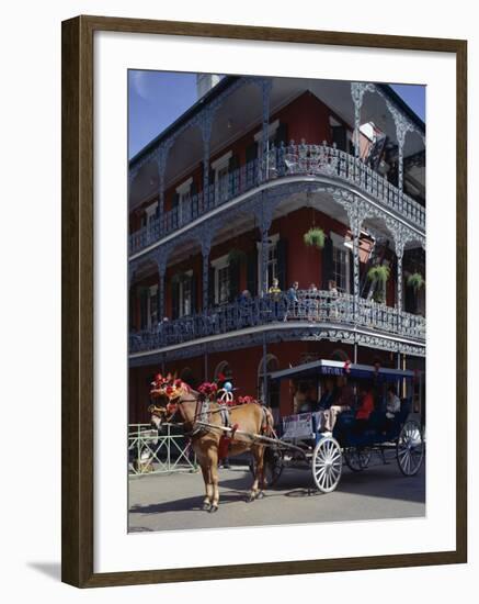 Horse and Carriage in the French Quarter, New Orleans, Louisiana, USA-Adina Tovy-Framed Photographic Print