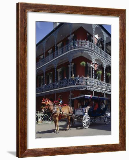 Horse and Carriage in the French Quarter, New Orleans, Louisiana, USA-Adina Tovy-Framed Photographic Print