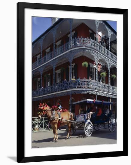 Horse and Carriage in the French Quarter, New Orleans, Louisiana, USA-Adina Tovy-Framed Photographic Print