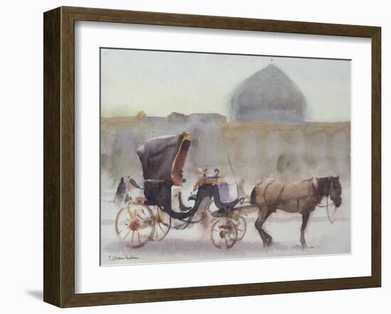 Horse and Carriage, Naghshe Jahan Square, Isfahan-Trevor Chamberlain-Framed Giclee Print