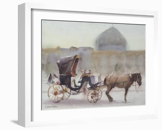 Horse and Carriage, Naghshe Jahan Square, Isfahan-Trevor Chamberlain-Framed Giclee Print